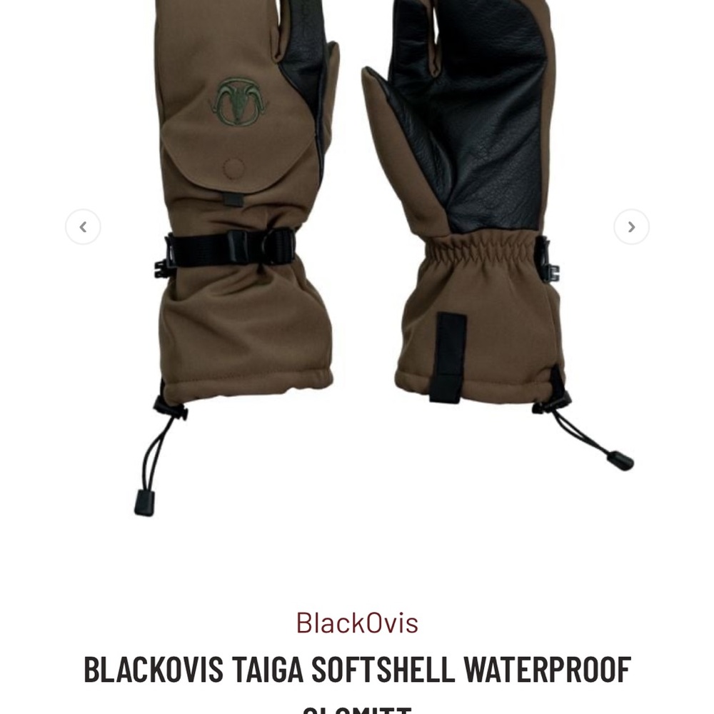 Black Men's Softshell Waterproof Gloves